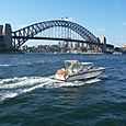 Harbour Bridge and taxi boat